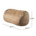 Marlin 6.5 Foot Suede Cylindrical Bean Bag, Tuscany Tuscany Microfiber