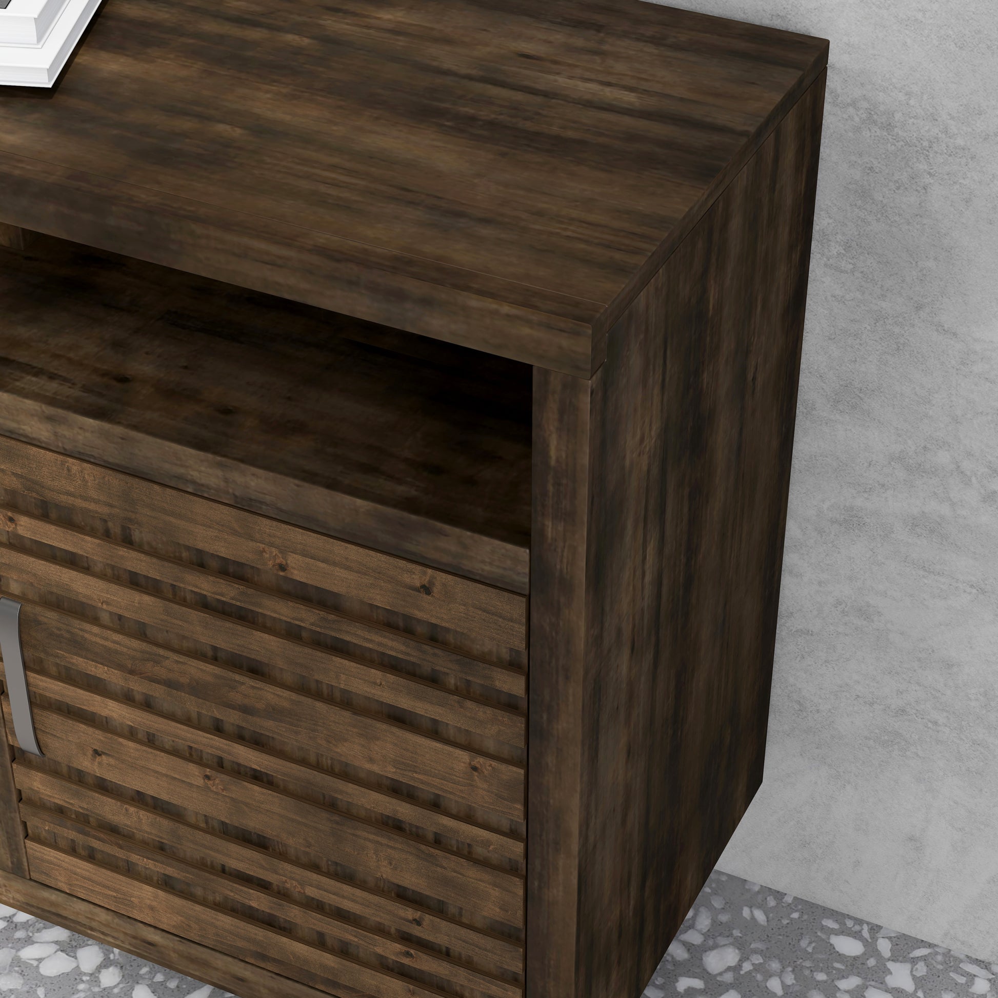 Avondale 61 Inch Electric Fireplace Tv Console For Tvs Up To 70 Inches, Minimal Assembly, Charcoal Brown Finish Electric Gray Primary Living Space Alder Yes Insert Electric Up To 40 No Grey 400 Vent Free Contemporary,Modern,Transitional Wood