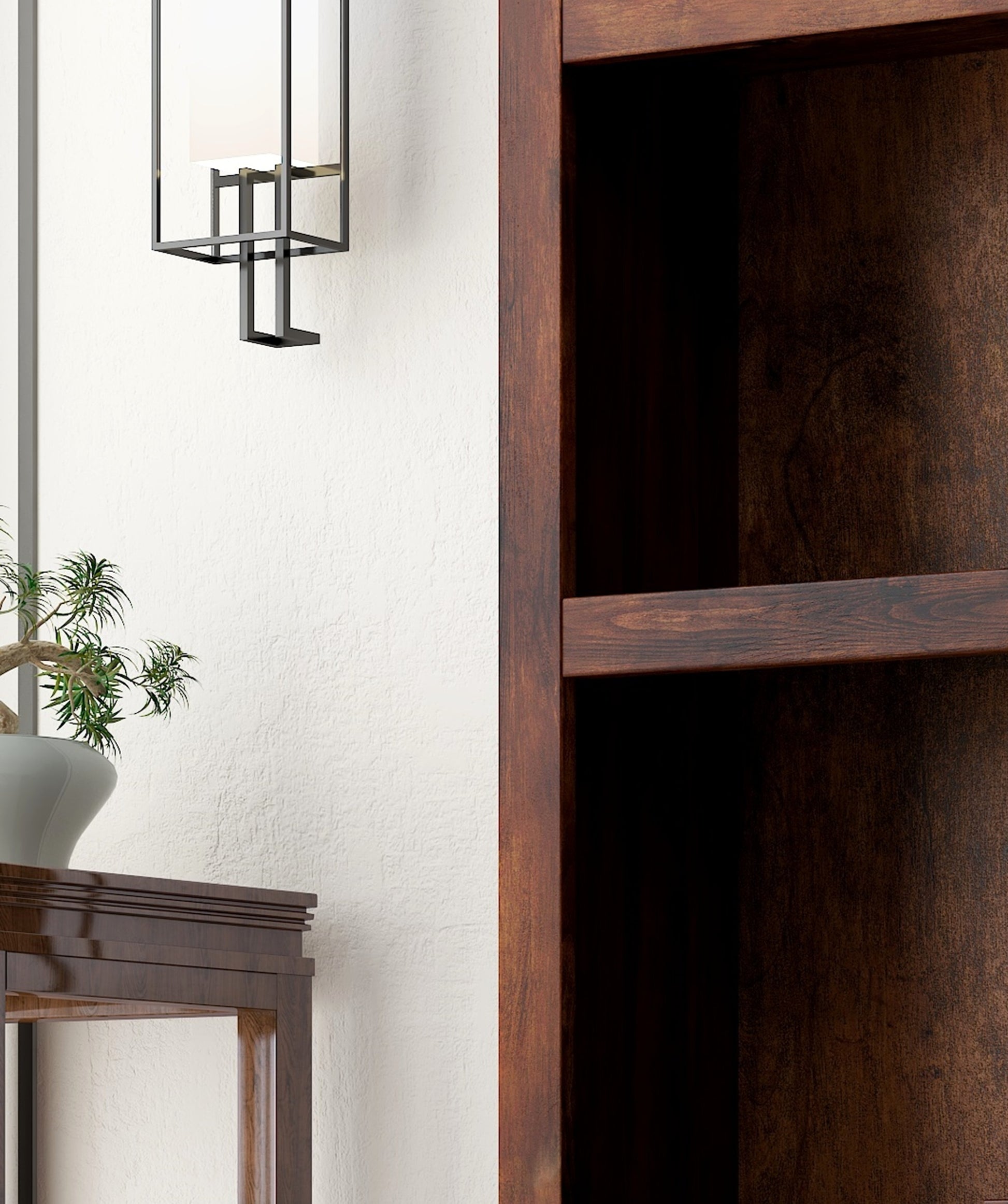 Sausalito 79 Inch High Bookcase, No Assembly Required, Whiskey Finish 7 Brown Brown Standard Horizontal Office Closed Back Wood Rustic,Transitional Alder Wood