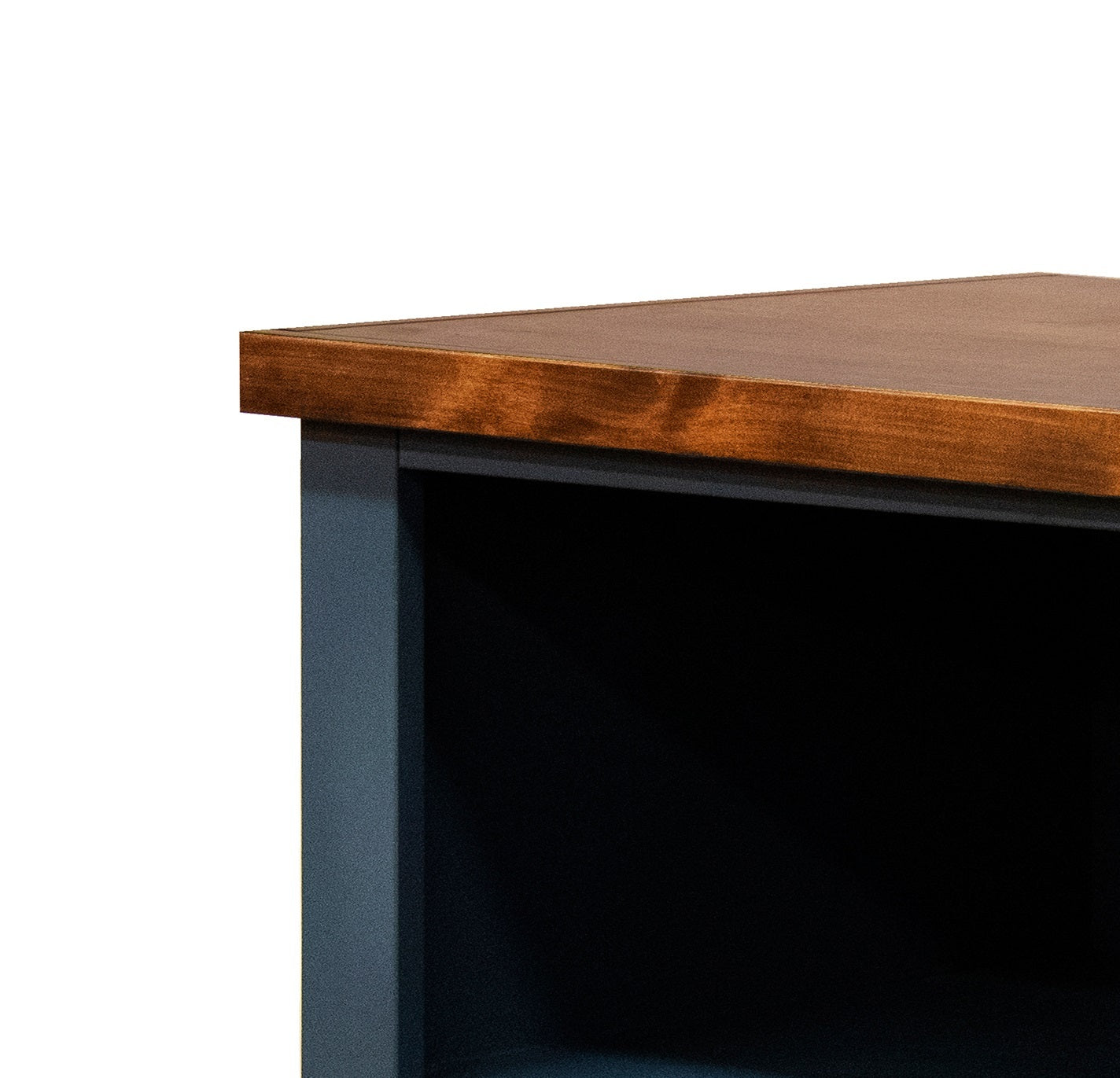 Essex 72 Inch High 5 Shelf Bookcase, No Assembly Required, Black And Whiskey Finish 5 Black Standard Horizontal Office Closed Back Wood Coastal,Farmhouse Poplar Wood