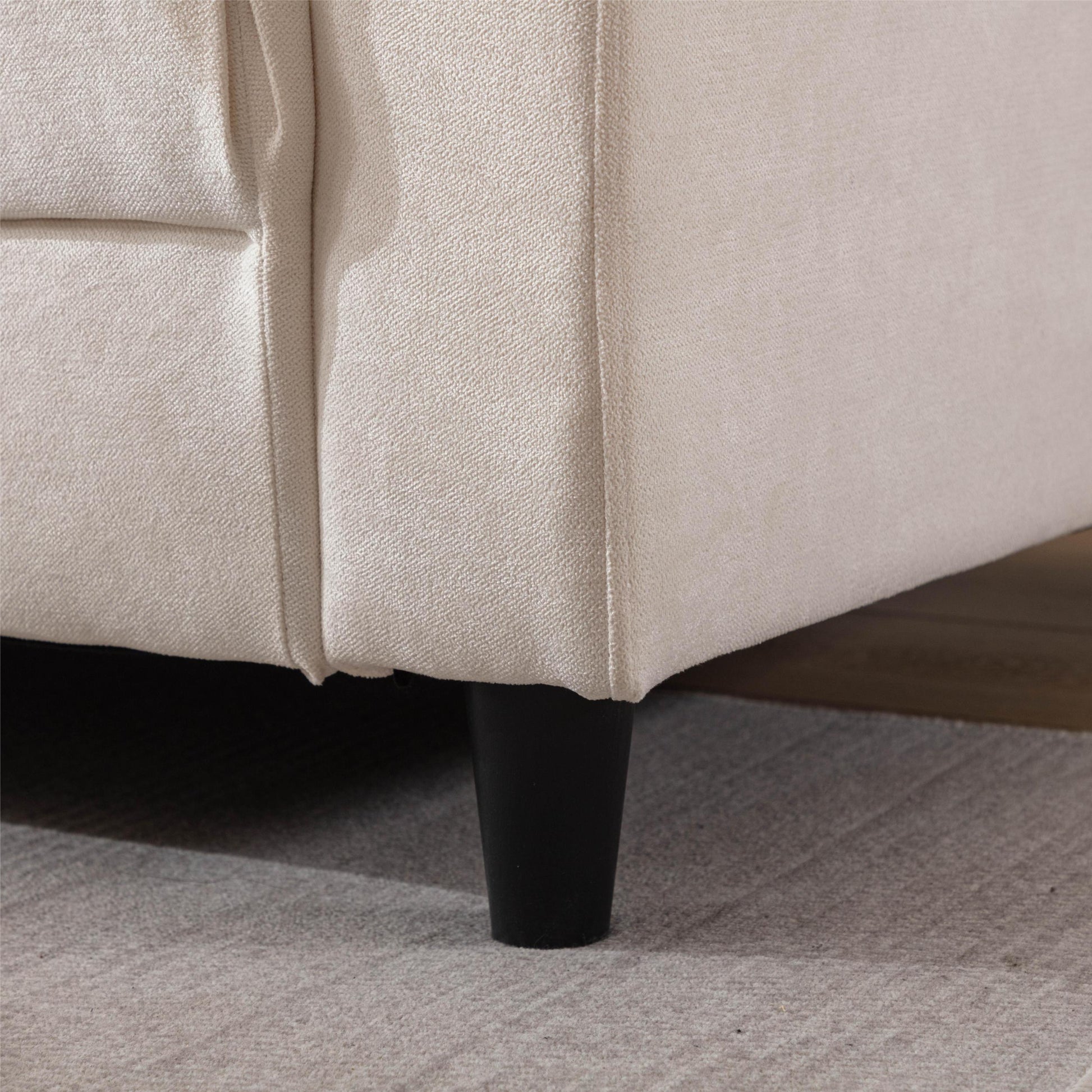 Oversized Modular Sectional Fabric Sofa Set With Waist Pillows, Extra Large U Shaped Couch With Reversible Chaise, 145 Inch Long, 6 Seat Modular Sofa With Ottamans Beige Light Brown Polyester Wood Primary Living Space Medium Soft Cushion Back Modern