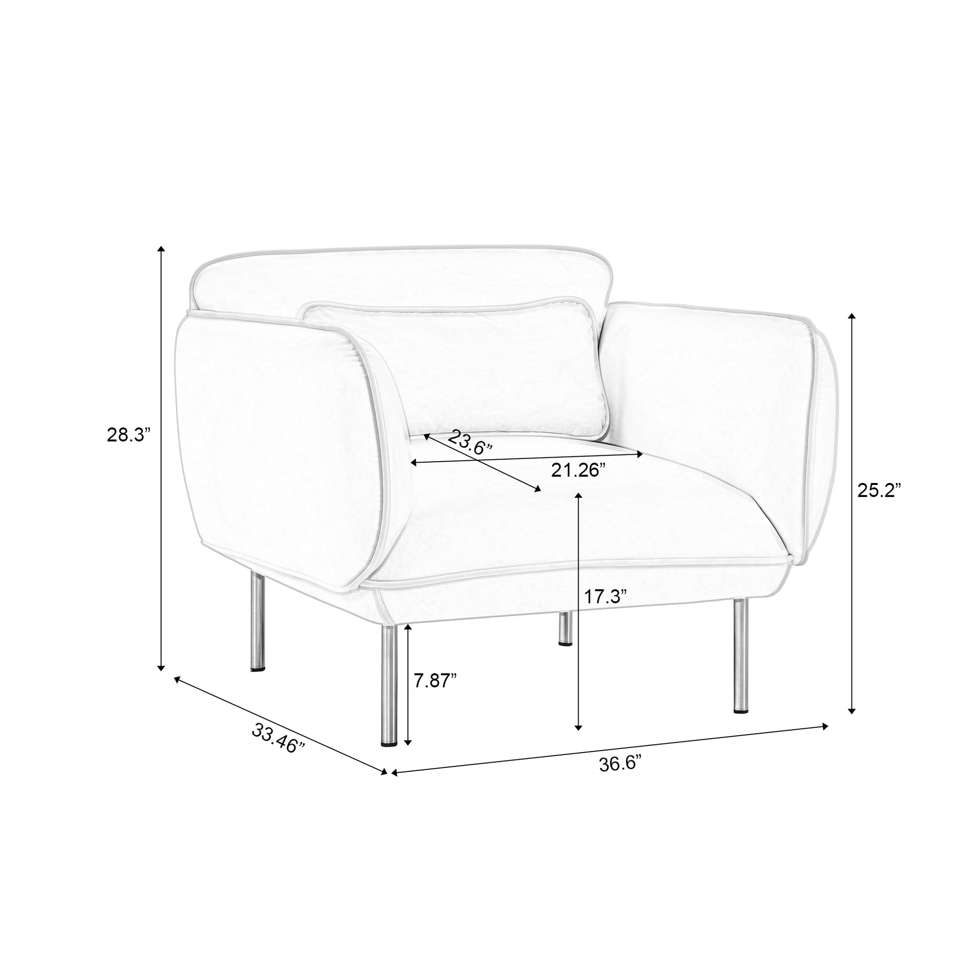 Oversized Living Room Accent Velveta Armchair Upholstered Single Sofa Chair, Comfy Fabric Armchair With Metal Leg For Bedroom Living Room Apartment, Beige Beige Velvet