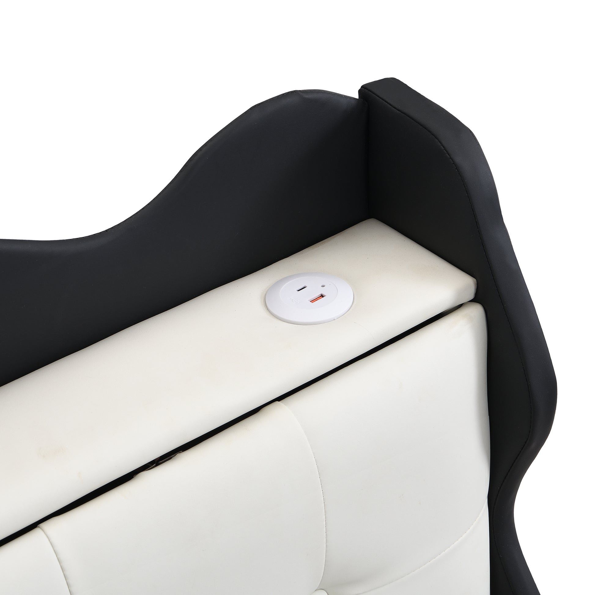 Twin Size Upholstery Platform Bed Frame With Led Light Strips,Headboard Storage Space And Two Usb Charging Deisgn,Black Black Upholstered