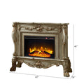 Dresden Fireplace Gold Patina Finish Ac01308 Gold Solid Wood Mdf