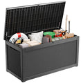 260 Gallon Deck Box, Waterproof Resin Large Outdoor Storgae Box For Patio Furniture, Patio Cushions, Gardening Tools, Pool And Sports Supplies, Lockable Black No Complete Patio Set Black Water Resistant Frame Garden & Outdoor Classic Complete Patio Sets