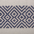 Juniper Rectangular Pouf, Natural, Blue And White White Blue Fabric