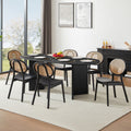 Wood Dining Table Kitchen Table Small Space Dining Table Black Desk Top Black Foam Mdf
