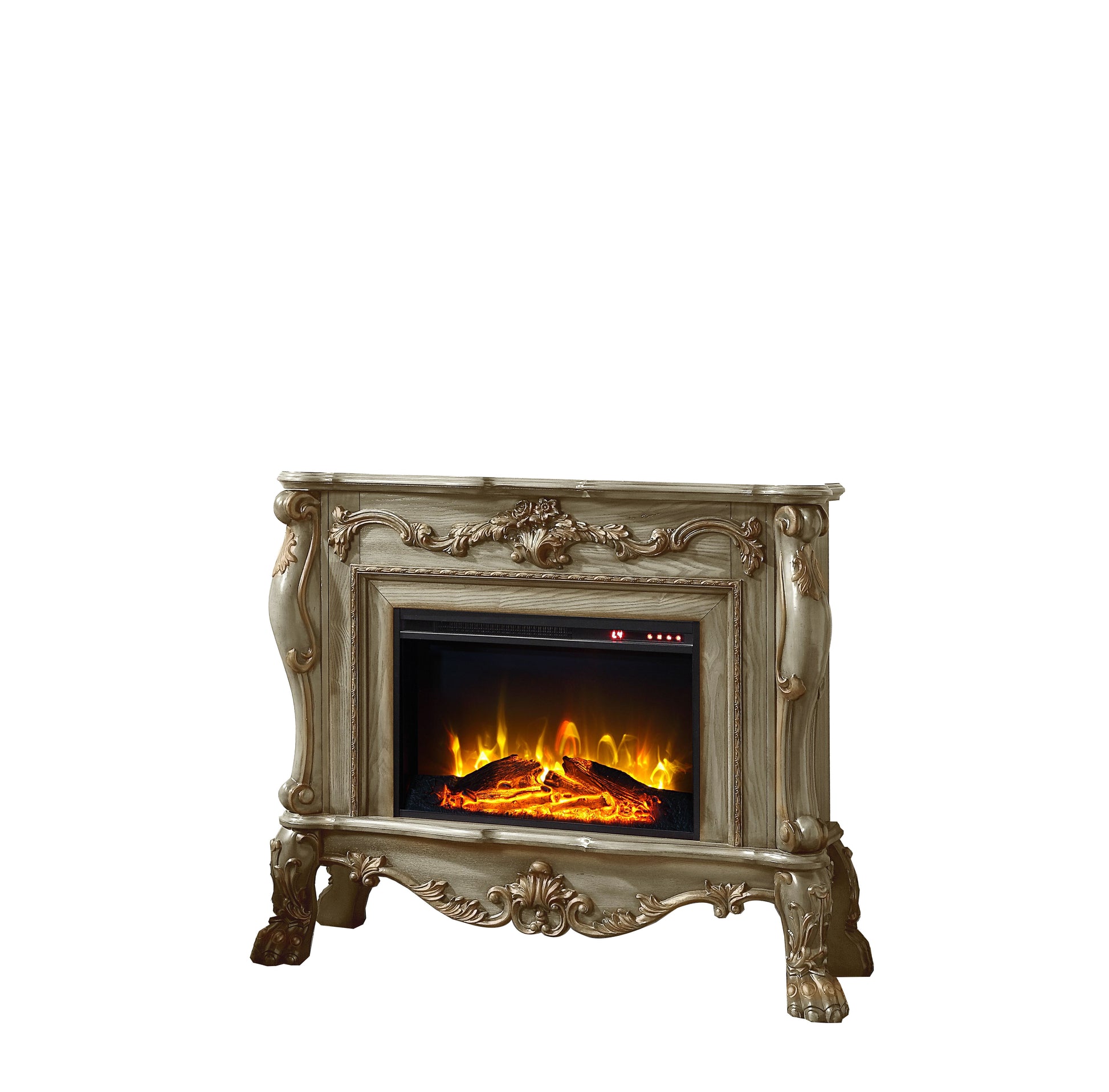 Dresden Fireplace Gold Patina Finish Ac01308 Gold Solid Wood Mdf