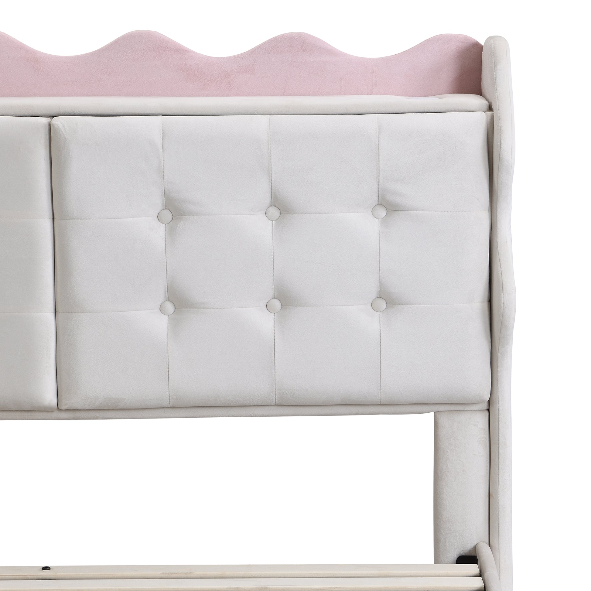 Full Size Upholstery Platform Bed Frame With Led Light Strips,Headboard Storage Space And Two Usb Charging Deisgn,Beige Beige Upholstered