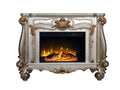 Versailles Fireplace Antique Platinum Finish Ac01314 Antique White Solid Wood Mdf