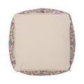 Amelia Handcrafted Fabric Pouf, Multicolored Multi Fabric