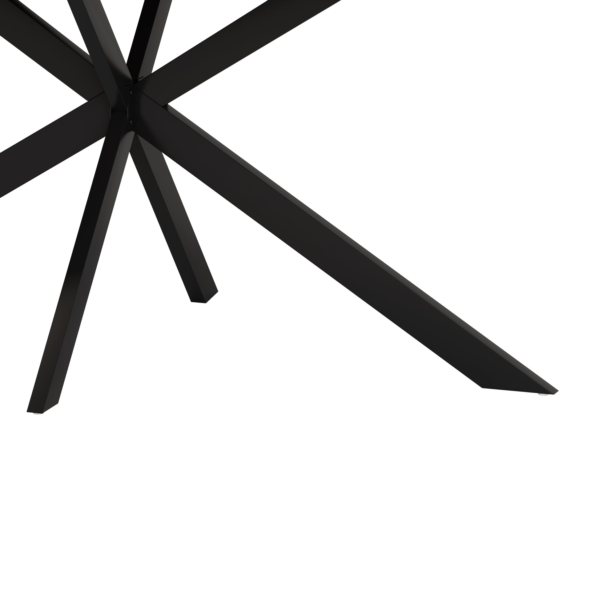 55.11'' 70.86"Retro Rectangular Stretch Dining Table, Grey Carole Top With Black Embossed Center Plate, Black Fine Sand Cross Iron Foot Base Dining Table, With Storage Box. Grey Seats 6 Rectangular Mdf Metal