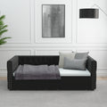 Twin Size Daybed With Drawers Upholstered Tufted Sofa Bed, With Button On Back And Copper Nail On Waved Shape Arms, Velvet 79.5