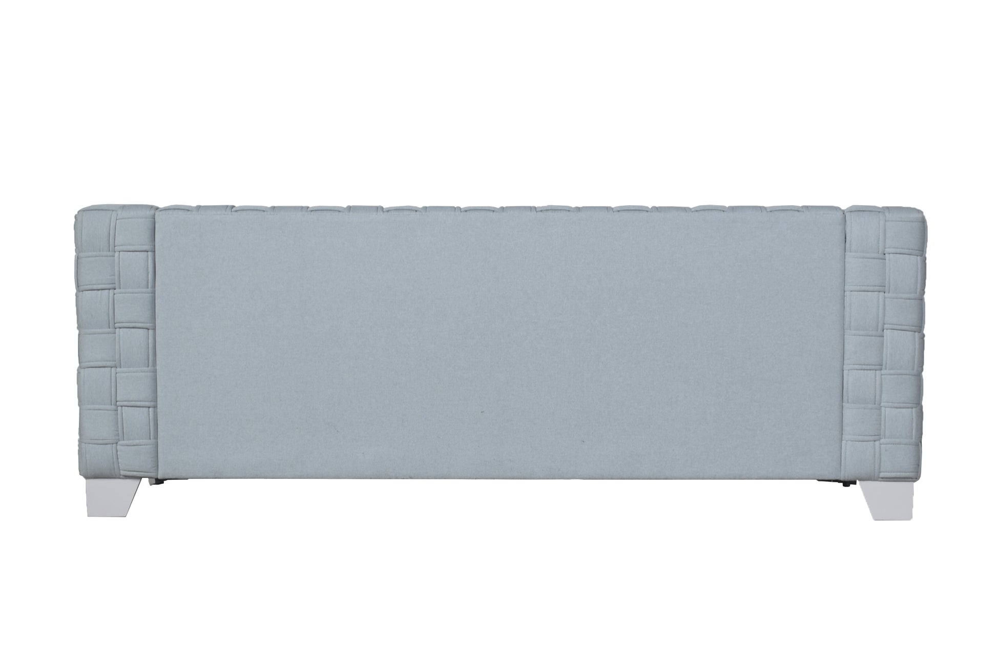 Saree Sofa, Light Teal Chenille & White Finish Lv02346 Light Blue Chenille