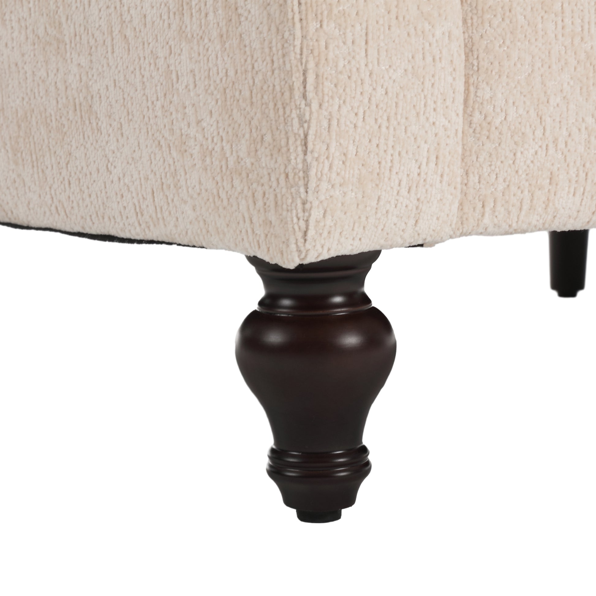 Coolmore Mid Century Modern Chenille Fabric Loveseat Sofa, 2 Seat Upholstered Loveseat Sofa Modern Couch For Living Room,Brown Wood Feet Sofa For Bedroom, Reading Beige Chenille Beige Chenille 2 Seat