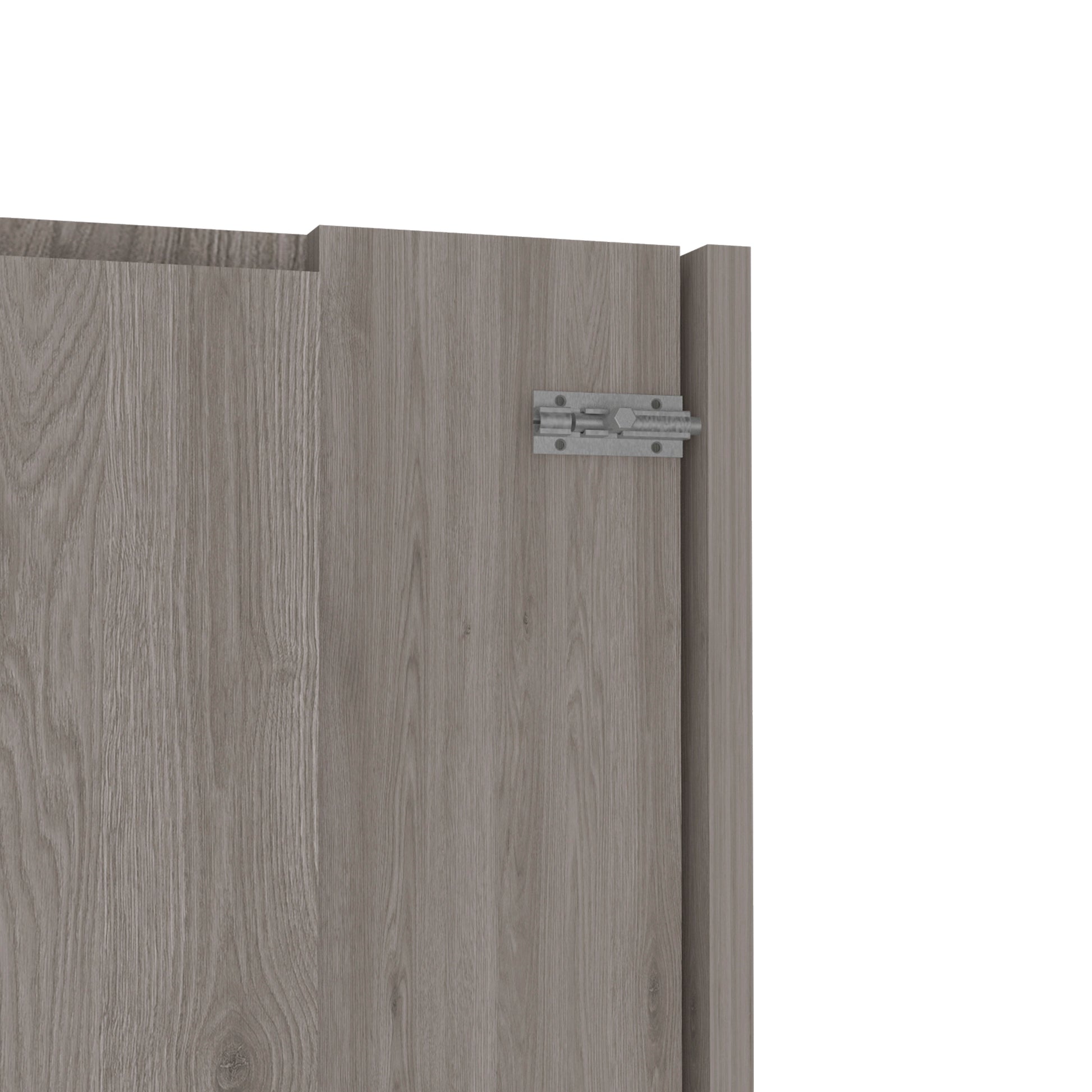 Toscana Wall Foldable Table With Multiple Shelves, Light Gray Gray Particle Board Particle Board