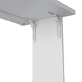 Toscana Wall Foldable Table With Multiple Shelves, White White Particle Board Particle Board