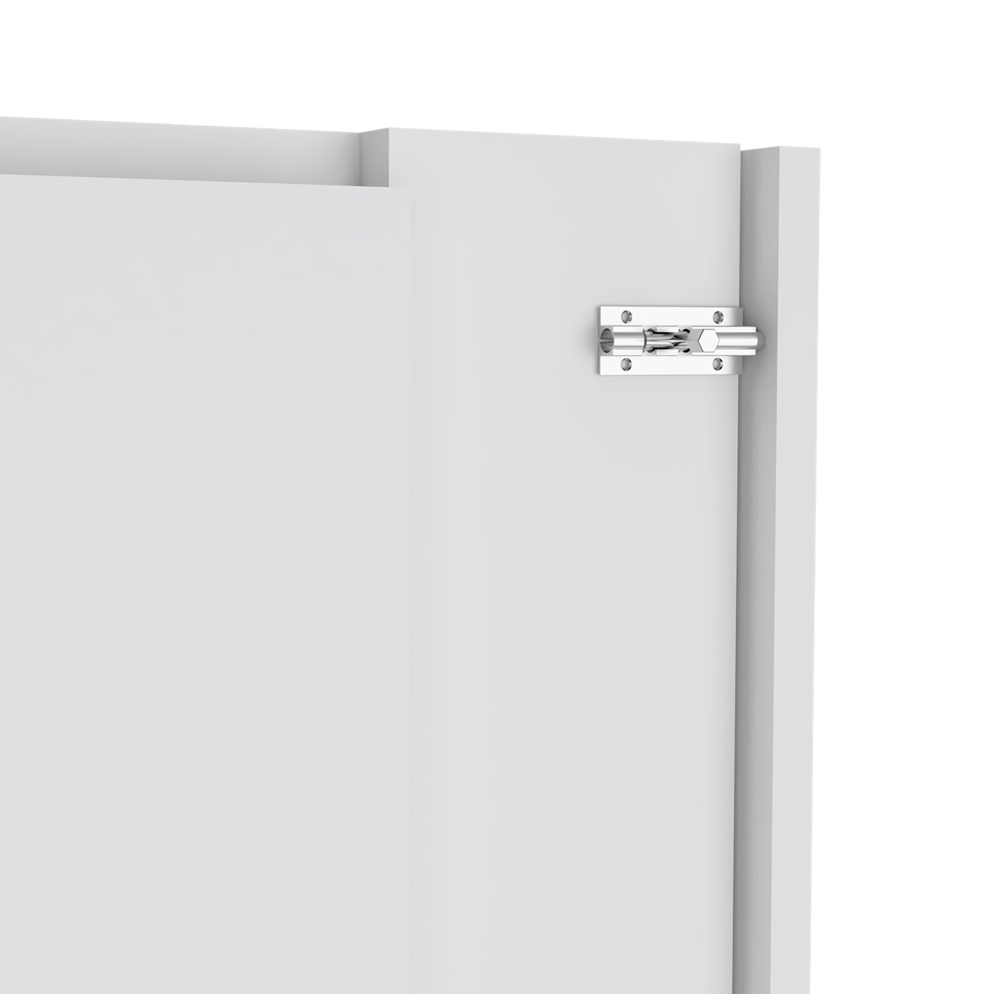 Toscana Wall Foldable Table With Multiple Shelves, White White Particle Board Particle Board