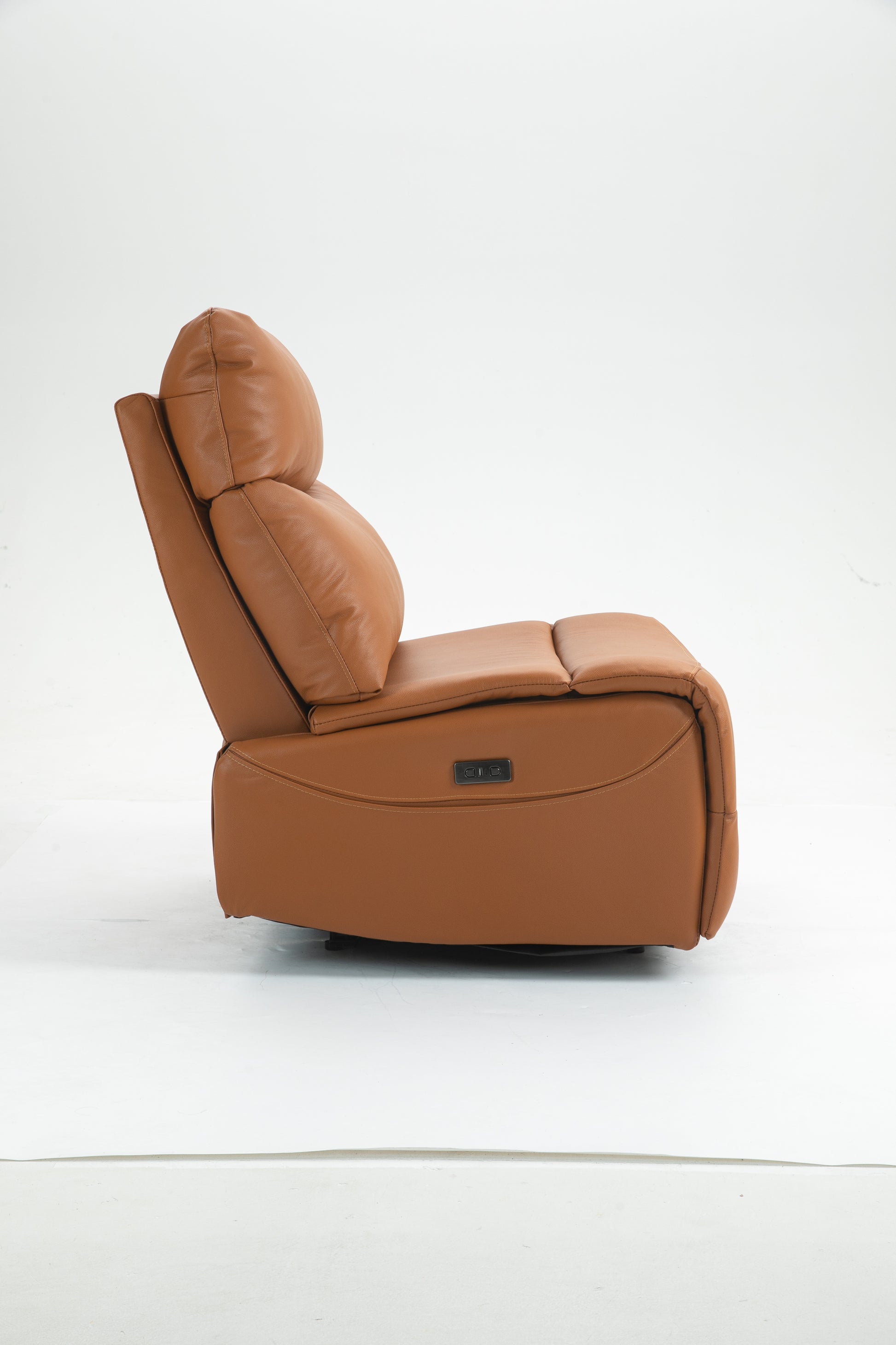 Lounge Chair Lift Chair Relax Sofa Chair Sitting Room Furniture Sitting Room Power Supply Elderly Electric Lounge Chair Orange Leather
