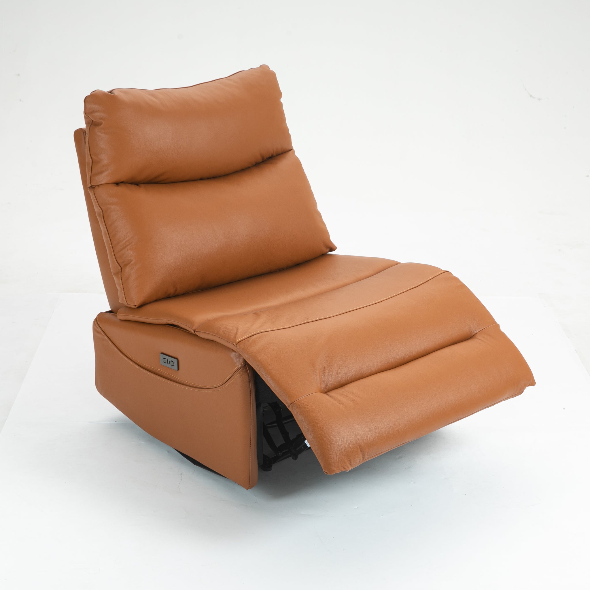 Lounge Chair Lift Chair Relax Sofa Chair Sitting Room Furniture Sitting Room Power Supply Elderly Electric Lounge Chair Orange Leather