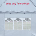 Canopy Sidewall For 10X10Ft Pop Up Canopy Tent, 3 Pack Sunwall, 2Pcs With Windows,1Pcs Without Windows.White White Polyester