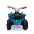 6V Kids Electric Atv, Toddler Ride On Car With Trailer, Music, Bluetooth And Power Display For Boys And Girls, Blue Blue Polypropylene