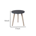 Wooden Accent Table With Splayed Legs Support, Black Black Wood