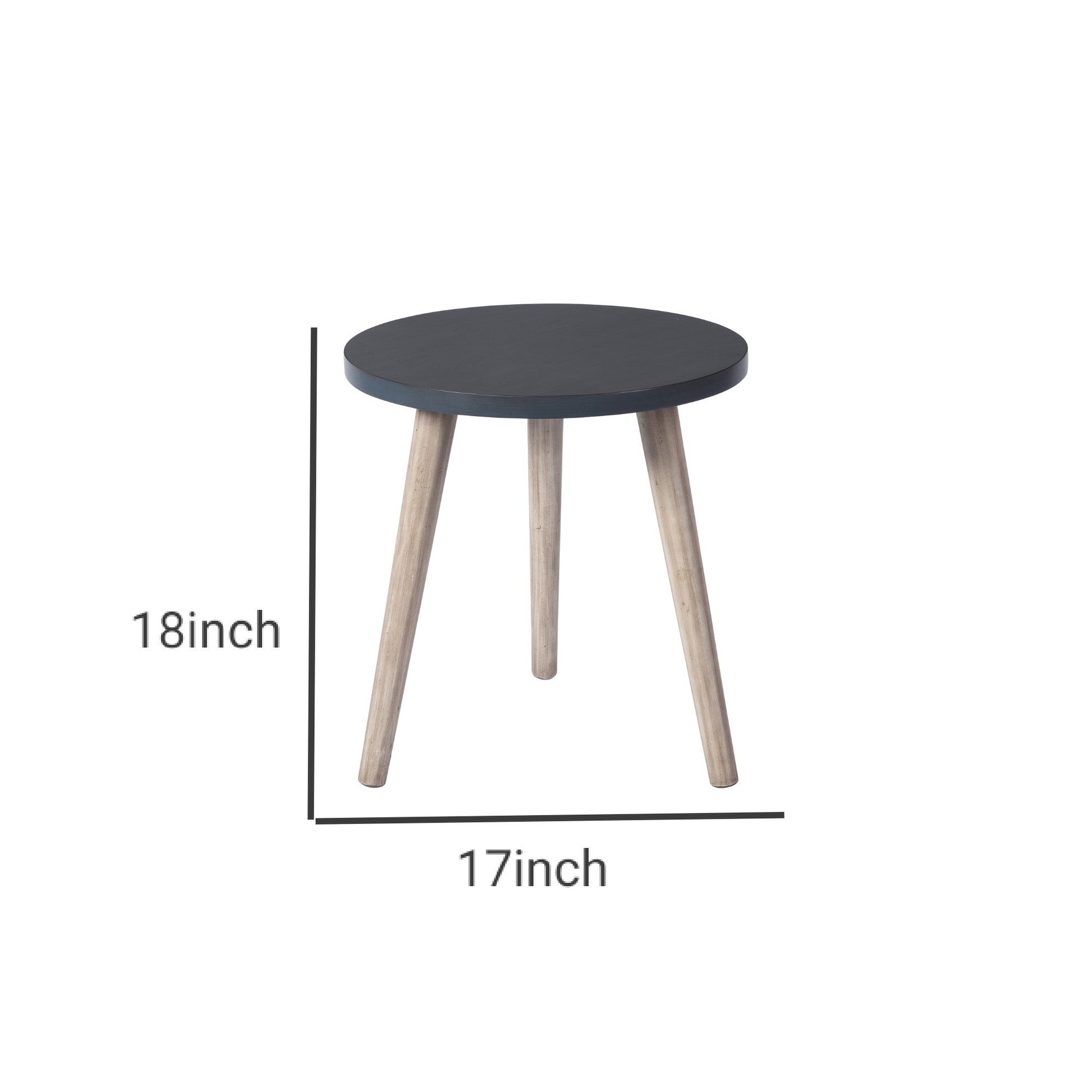 Wooden Accent Table With Splayed Legs Support, Black Black Wood