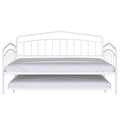Fox Twin Daybed With Twin Trundle, White Box Spring Not Required Twin White Metal Bedroom Daybeds Metal