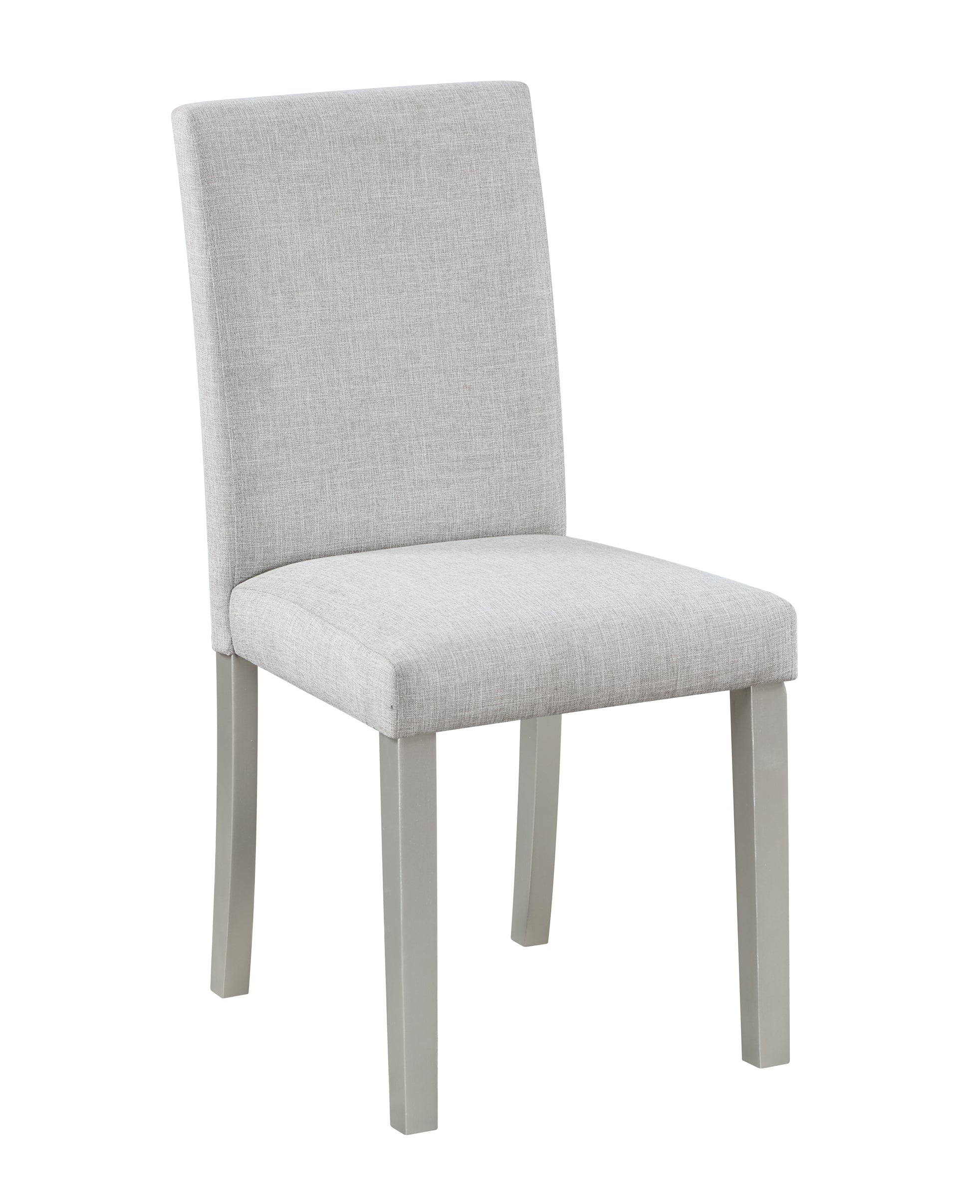 5 Piece Wooden Dining Table Set, Kitchen Table Set With A Rectangular Table And 4 Upholstered Chairs, Wooden Dining Room Table With Crystal Decoration And Chairs Set, Silver Grey Beige Silver Gray Seats 4 Dining Room Rectangular 4 Leg Rectangular Dining