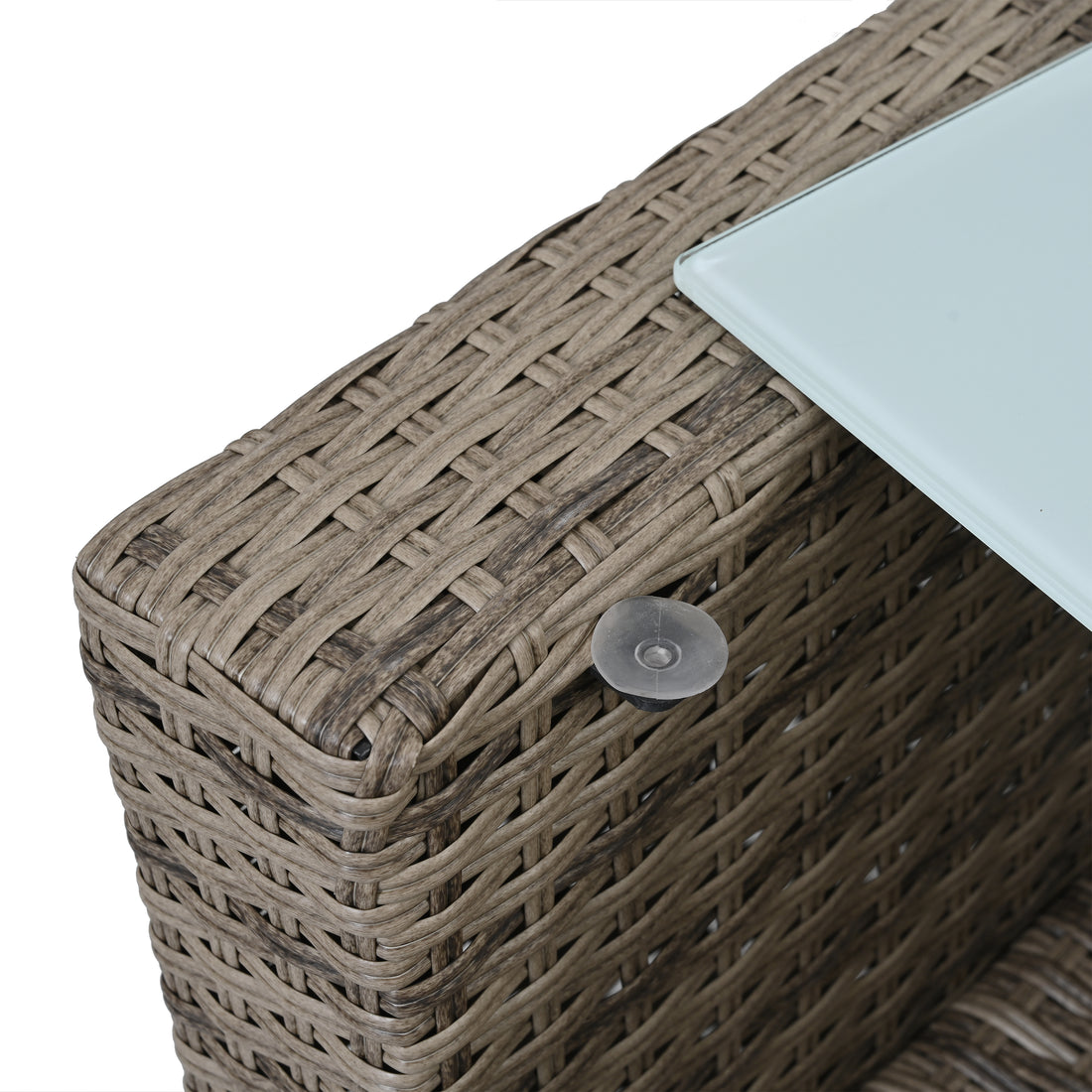 Patio Furniture, Outdoor Furniture, Seasonal Pe Wicker Furniture, 6 Set Wicker Furniture With Tempered Glass Coffee Table Brown Pe Rattan Iron Waterproof Fabric