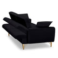 74.41 Inch Teddy Velvet Sofa Bed With Separate Adjustment Backrest And Storage Function Black Light Brown Velvet Wood Primary Living Space Medium Soft Loose Back Contemporary Eucalyptus Square Arms Foam Foam 2 Seat