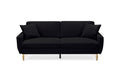 74.41 Inch Teddy Velvet Sofa Bed With Separate Adjustment Backrest And Storage Function Black Light Brown Velvet Wood Primary Living Space Medium Soft Loose Back Contemporary Eucalyptus Square Arms Foam Foam 2 Seat