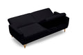 74.41 Inch Teddy Velvet Sofa Bed With Separate Adjustment Backrest And Storage Function Black Light Brown Velvet Wood Primary Living Space Medium Soft Loose Back Contemporary Eucalyptus Square Arms Foam Foam 2 Seat