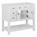 36'' Bathroom Vanity Without Top Sink, White Cabinet Only, Modern Bathroom Storage Cabinet With 2 Soft Closing Doors And 6 Drawers Not Include Bathroom Vanity Sink 4 White 2 1 Soft Close Doors Freestanding Mdf Painted