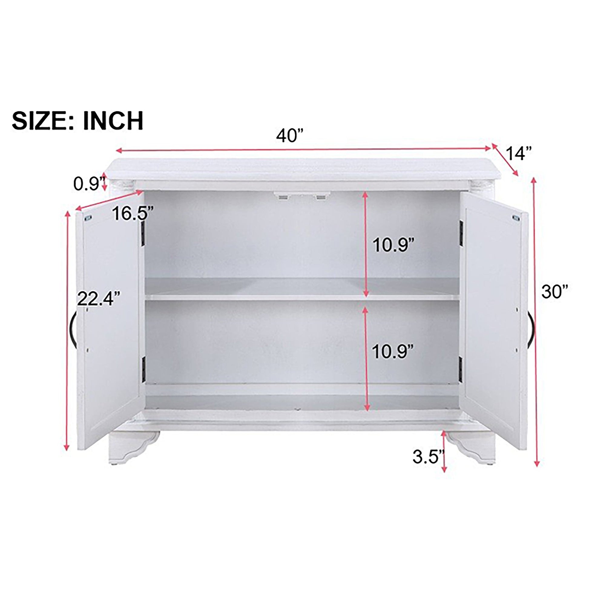 40" Console Table With Storage Shelf, Retro Entryway Table With Adjustable Storage Shelf, Sofa Couch Table For Hallway, Entry Way, Living Room, Foyer, Antique White Antique White Pine
