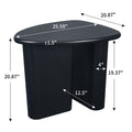 Tapered Tabletop Side Table Black Antique Black Mdf