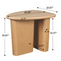 Tapered Tabletop Side Table Natural Wood Natural Wood Mdf