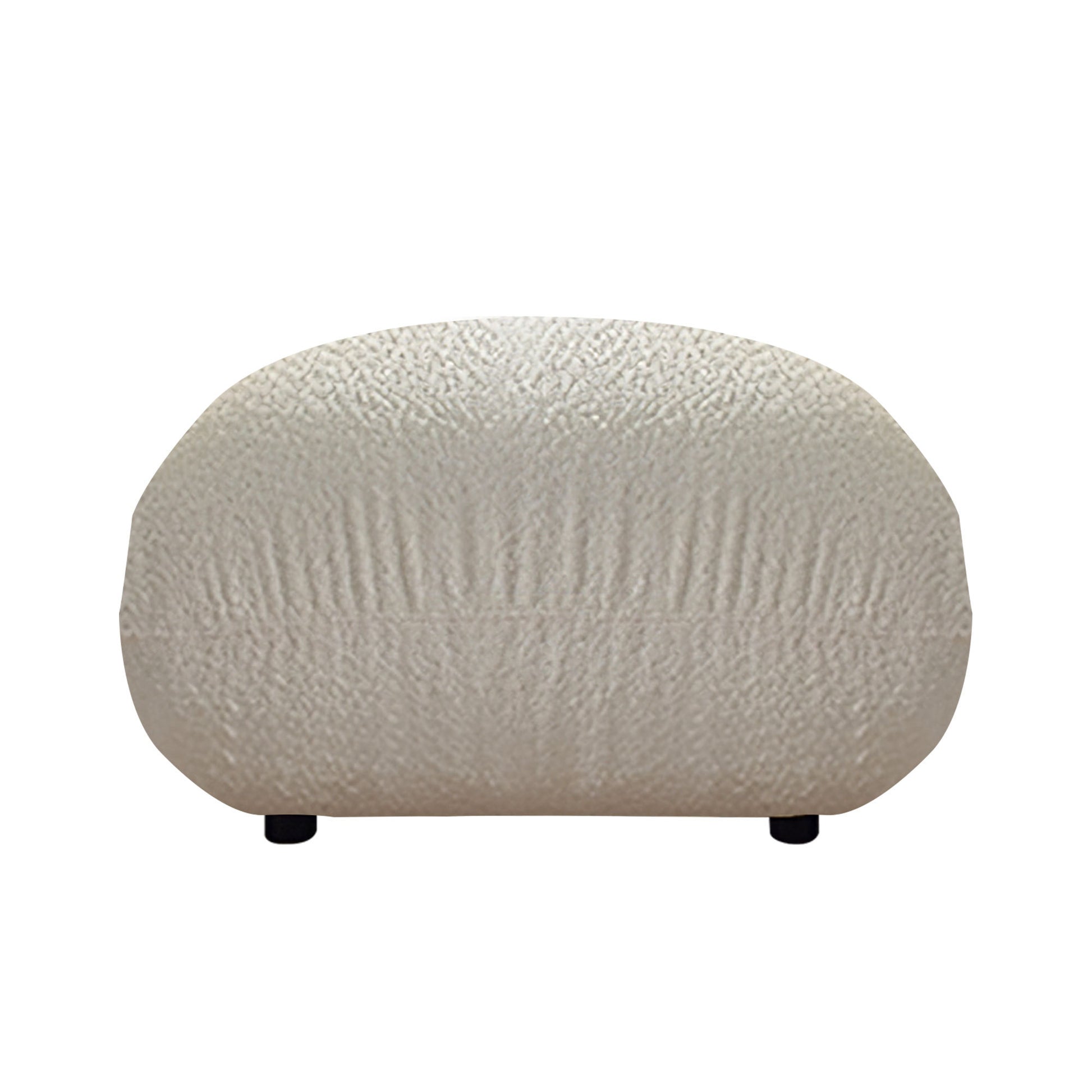 Mid Century Modern Couch 3 Seater Sofa With Ottoman Upholstered Footrest Stool Ottoman Foot Stool For Living Room, Bedroom, Beige Beige Boucle