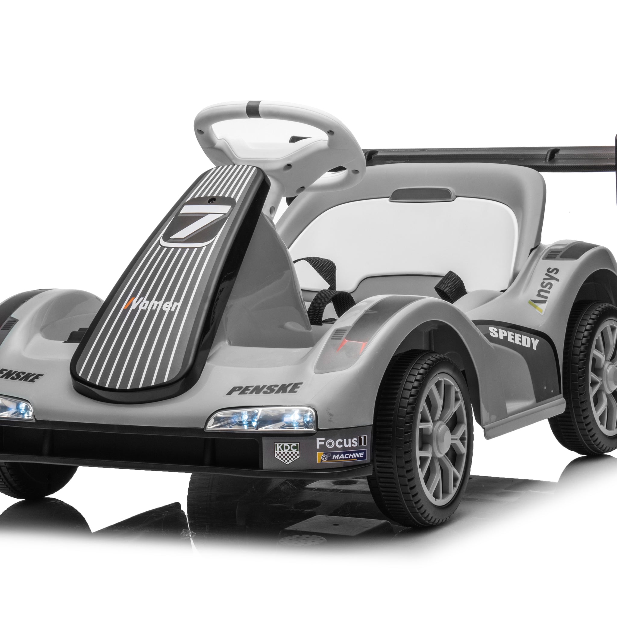 Kids' Go Kart,Ride On Car, Kids Electric Car,Tamco Riding Toys For Kids With Remote Control Amazing Gift For 3 6 Years Boys Girls Grey Plastic
