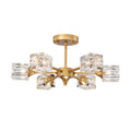 Modern Luxurious Crystal Ceiling Light, 6 Lights G9 Bulb Modern Crystal Ceiling Light For Dining Room, Pendant Lamp Ceiling Lighting For Living Bedroom Hall Balcony Matte Gold Gold American Design,Luxury,Modern,Vintage Metal Crystal