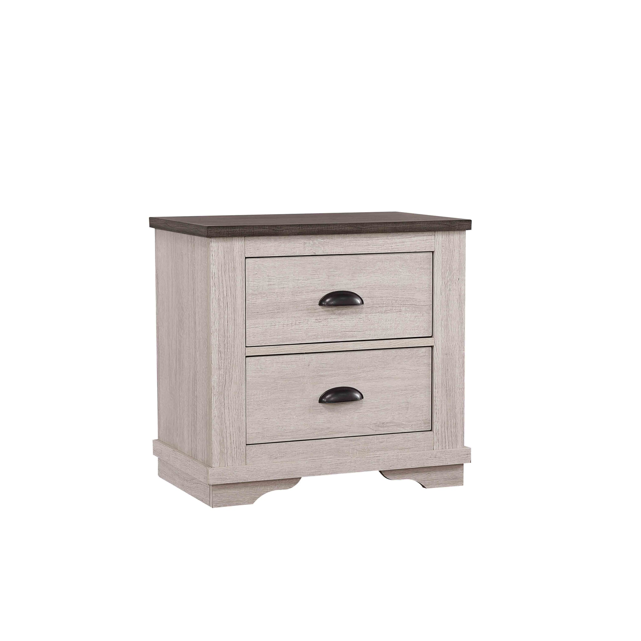 Coralee Nightstand Light Gray Light Gray Wood