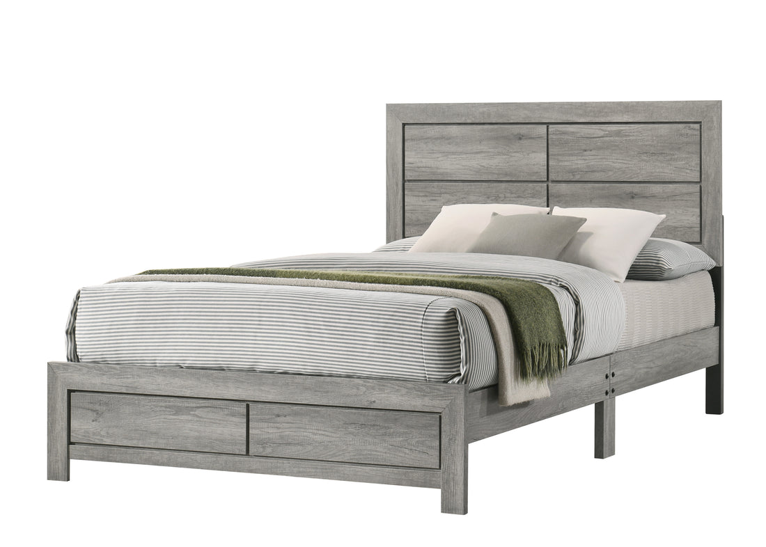Hopkins Full Bed 1 Box Gray Gray Wood