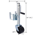1500Lbs Trailer Jack With Double Wheel, Adjustable 12