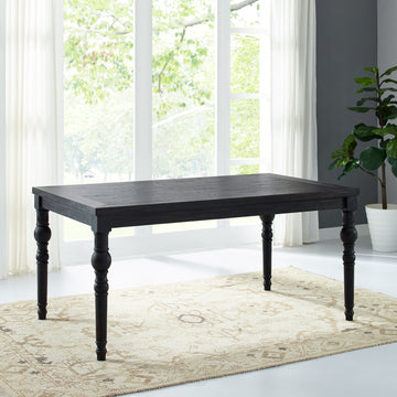 Leviton Urban Style Dining Table, Black Black Wood