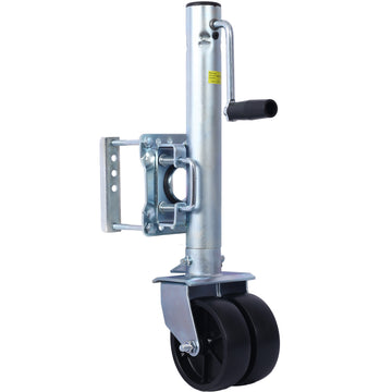 Trailer Jack, Boat Trailer Jack 34.5 In, Bolt On Trailer Tongue Jack Weight Capacity 1500 Lb, With Pp Wheels And Handle For Lifting Rv Trailer, Horse Trailer, Utility Trailer, Yacht Trailer Silver Iron