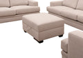 Classic Living Room Storage Ottoman, Fabric Upholstered Footstool With Storage Cabinet, Hardwood Frame, Beige Brown Wood Primary Living Space Solid Beige With Storage Beige Polyester Or Polyester Blend Medium Firm Backless Modern Rectangle Internal