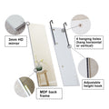 Wall Mount Mirror Set Of 2.Mdf Mirror Wall Mount At Horizontal & Vertical Hanging White Mdf