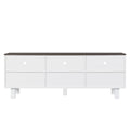 Tv Stand,Tv Cabinet,American Country Style Tv Lockers,The Toughened Glass Door Panel,Metal Handles,Birch Legs,Turn Down The Drawer,Can Be Placed In Lounge Room,Living Room Or Bedroom,Color:White Gray White Gray Primary Living Space 60 69 Inches 60 69
