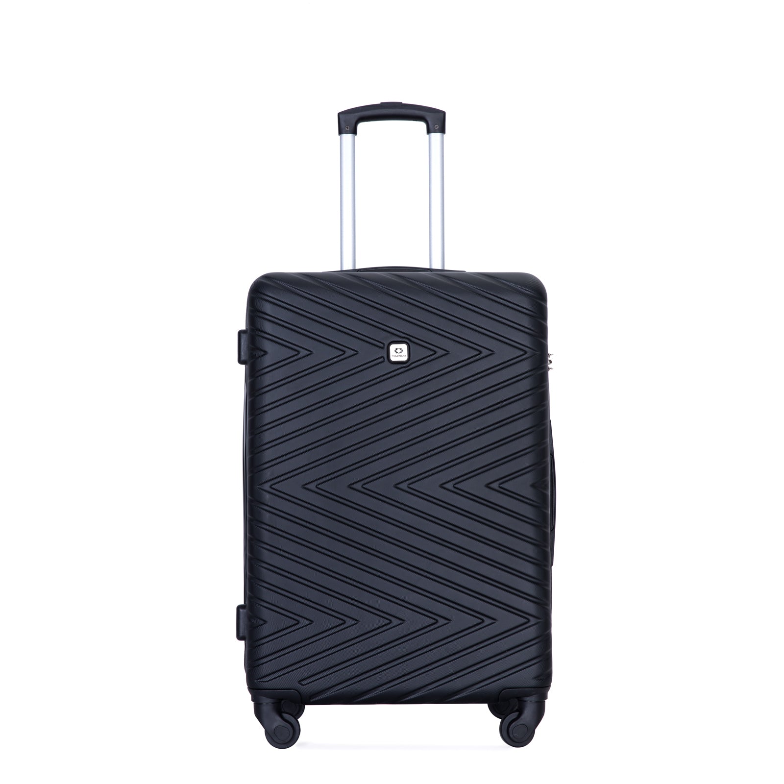 Luggage 4 Piece Abs Lightweight Suitcase With Rotating Wheels, 24 Inch And 28 Inch With Tsa Lock, 16 20 24 28 Black Black Abs